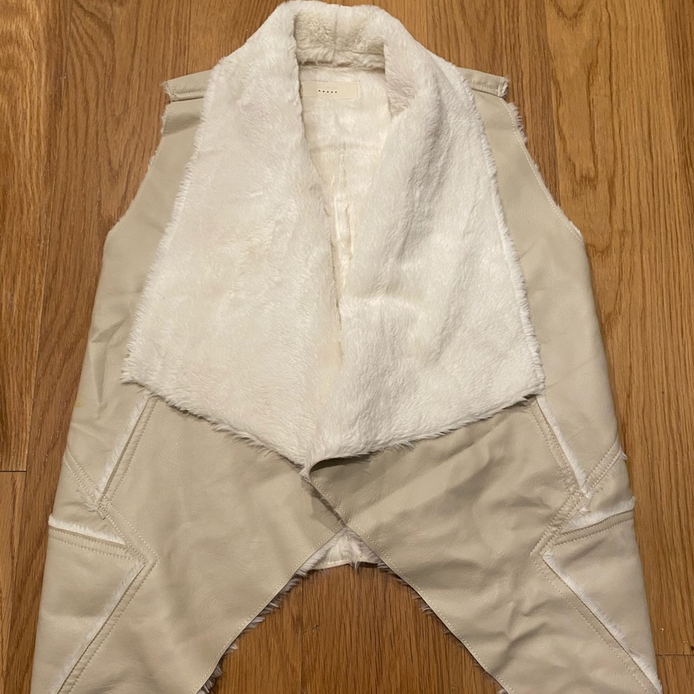 BlankNYC faux leather and faux fur vest